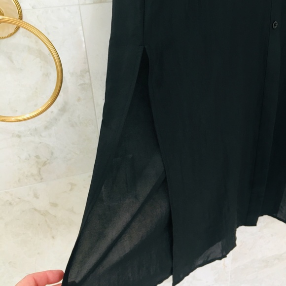 BCBGeneration {XS} Duster / Dress Black Sheer S/S - Picture 4 of 10